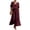 Wine, variant on 2 Piece Sets for Women Solid Cotton Linen 2 Piece Outfit V Neck Short Sleeve Button Front Top Elastic High Waist Flowy Long Skirt with Pockets Casual Summer Beach Vacation Matching Set