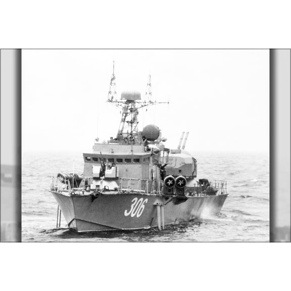 24"x36" Gallery Poster, Port bow view of the Soviet project 206-M Shtorm (NATO - Turya class) fast attack craft-torpedo hydrofoil T-94