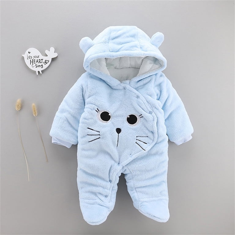 MHZLDYZ Baby Onesie Newborn Baby Girls Boys Solid Cartoon Cat