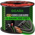 thumbnail image 1 of Cable de altavoz calibre 12, cable de altavoz de 100 pies para audio de coche, cine en casa, CCA, ne, 1 of 10