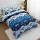 thumbnail image 3 of Juego de ropa de cama A Nice Night Cartoon Car para niños, doble, azul oscuro, 3 of 8