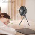 thumbnail image 4 of Ventilador de escritorio Carga USB Viento fuerte con trípoperación silenciosa de escritorio Ventilador de refrigeración Ventilador de techo Gris Baoblaze ventilador de escritorio, 4 of 7