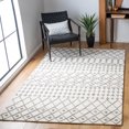 thumbnail image 3 of SAFAVIEH Blossom Aspen Geometric Wool Area Rug, Ivory/Grey, 6' x 6' Square, 3 of 8
