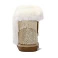 thumbnail image 4 of Kushyshoo Golden Girls Snow Boots Warm Faux Fur Lined Glitter Strap Winter Shoes Lightweight with Hook-and-loop Size 3M, 4 of 6