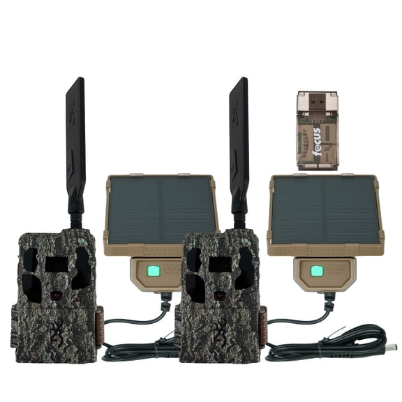 Browning Trail Camera Defender Pro Scout Max HD 46MP Bundle with Solar Pack and Accessories