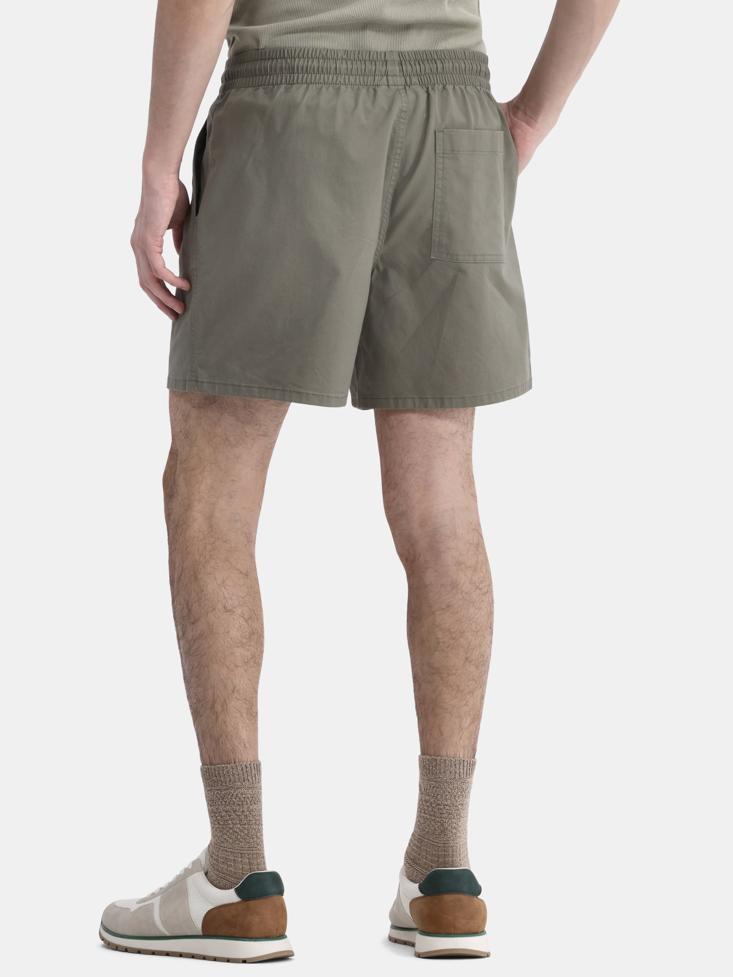 No Boundaries Men's & Big Men's Cotton Twill 6" Shorts, Sizes XS-5XL