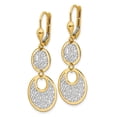 thumbnail image 2 of Auriga Fine Jewelry 14K Yellow Gold w/White Rhodium Dangle Earrings for Women (L- 1.66 inch, W- 0.6 inch), 2 of 6