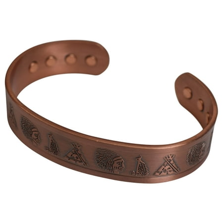 Indian Tribe Pure Copper Magnetic Bracelet for Therapy Pain Relief