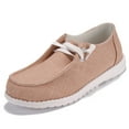 thumbnail image 1 of Oucaili, zapatos de lona para mujer, zapatillas sin cordones, mocasines casuales, zapatos de barco cómodos para exteriores, 1 of 6