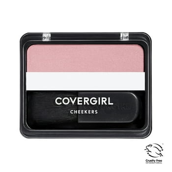 COVERGIRL Cheekers Blendable Powder Blush, 148 Natural Rose, 0.12 oz, Easy-to-Apply Soft Powder Blush, Brushes on for Natural Looking Color, Easy-to-Carry-Compact