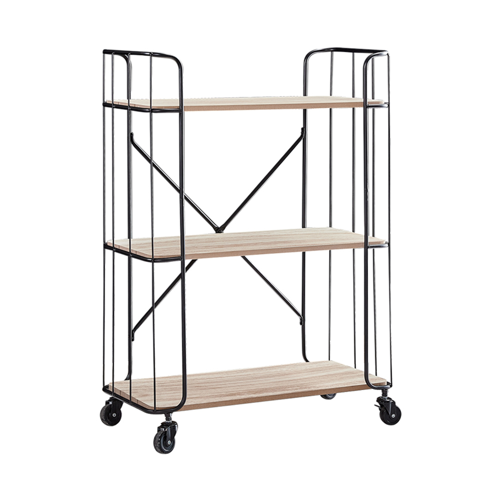 Kitchen Cart 3Tier Kitchen Utility Cart Vintage Rolling Bakers Rack for Living Room Decoration