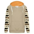 thumbnail image 3 of Penkiiy Men Women Fashion Long Sleeve Hoodie Aztec 3D Print Pullover Sweatshirts 3XL Khaki, 3 of 4