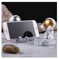 thumbnail image 4 of Soporte para teléfono móvil de astronauta (plata), imagen de astronauta, estatua de astronauta, soporte para teléfono móvil de escritorio, decoración de escritorio, soporte creativo para teléfono móv, 4 of 5