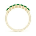 thumbnail image 2 of Angara Natural 0.7 Ct. Emerald Non Eternity Wedding Band in 14K Yellow Gold for Women (Ring Size: 3), 2 of 9