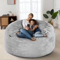 thumbnail image 6 of Bean Bag Chair: Giant 4' Memory Foam Furniture Bean Bag Chairs for Adults with Microfiber Cover 4Ft (Light Grey), 6 of 12
