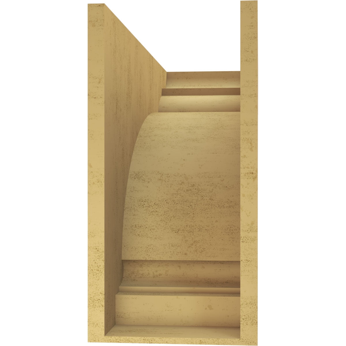 10"W x 30"D x 20"H Classic Hughes Rough Cedar Woodgrain TimberThane Corbel, Primed Tan