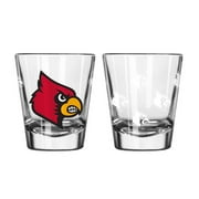 Boelter Brands Louisville Cardinals Shot Glass 2 Pack Satin Etch by Boelter Brands