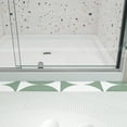 thumbnail image 5 of 56-60" W x 71" H Sliding Shower Door, Piovt Swing Glass Shower Door with 1/4"(6mm) Clear SGCC Tempered Glass, Pivot Frame Sliding Shower Door for Bathroom, Chrome, Reversible Installation, 5 of 7