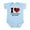 Sky Blue, variant on CafePress - I Heart Catalina Island Body Suit - Baby Light Bodysuit, Size Newborn - 24 Months