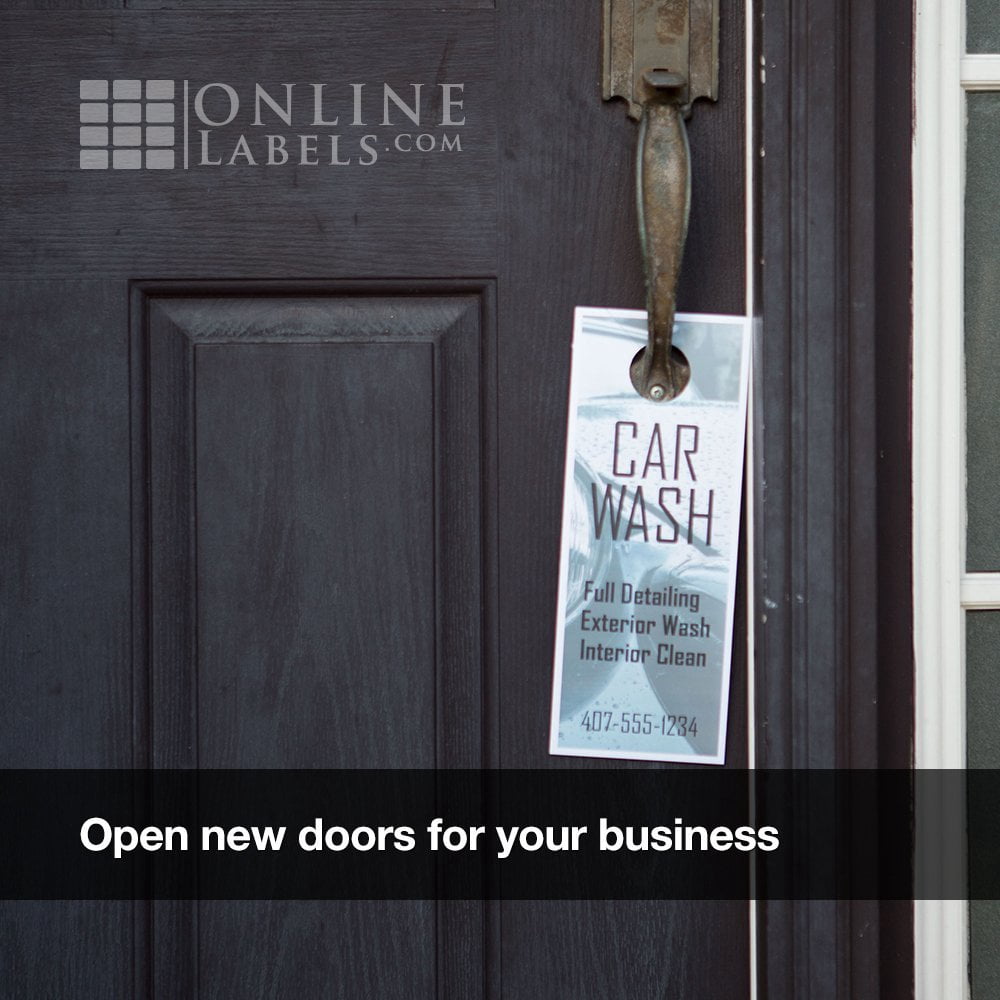 Online Labels - Door Hangers - 4.25" x 11" - Cardstock - Inkjet/Laser Printer (100 Sheet Pack)