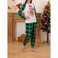 thumbnail image 4 of TSEXIEFOOFU Family Matching Christmas Pajamas Sets Long Sleeve Dog Print Tops + Plaid Pants or Long Sleeve Plaid Jumpsuit, 4 of 9
