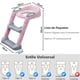 thumbnail image 2 of Asiento de Entrenamiento para Baño con Escalera Antideslizante, Plegable Adaptador WC Reductores, Cojín Blando Extraíble, Altura Regulable Baño Entrenador, 2 of 7