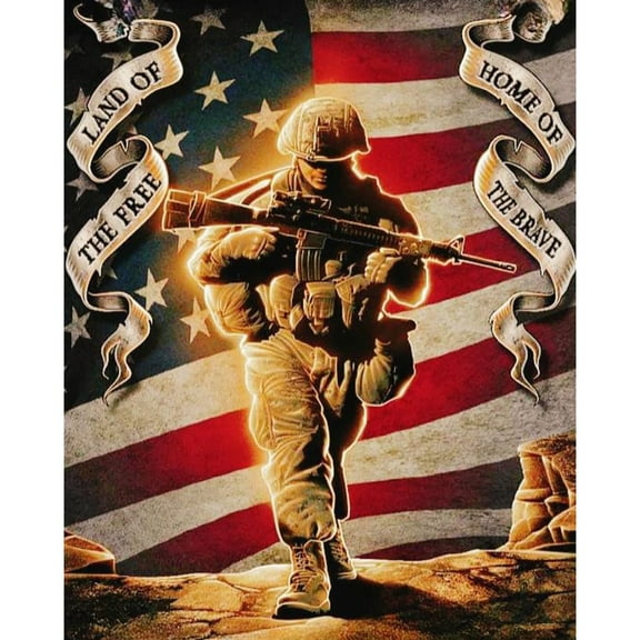 5D Diamond Painting Kits for Adults kids Beginners Paint By Diamond Set Round Full Drill Craft Diamond Art Painting Art Craft Painting Kit-Soldier (3)