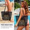 thumbnail image 5 of Livhil Large Beach Mesh Tote Bag, Foldable Beach Tote Bag Waterproof Sandproof for Beach Picnic Vacation (Black), 5 of 8