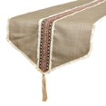 thumbnail image 1 of The HomeCentric Buchra Decorative Table Runner 14'' x 60'' Tribal Moroccan Lace & Tassel Linen, 1 of 3