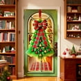thumbnail image 6 of Festive Bow Door Curtain Decoration Hanging Cloth for Home Entrance Party Celebration Birthday Christmas Decor Multipurpose Courtyard Door Cover - 70.87 x 35.43 inches, 6 of 6