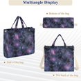 thumbnail image 6 of FORMRS Womens Corduroy Tote Bag Crossbody Shoulder Purse Handbag with Detachable Strap, Purple Sky Pattern, 6 of 7