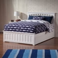 thumbnail image 2 of Mission Full Wood Platform Bed with Matching Footboard & Full Trundle in White, 2 of 14