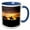 Blue/White, variant on 3drose, Cowboys Along Ridge at Sunset, Shell, Wyoming - Us51 Jre0097 - Joe Restuccia Iii, 15oz Mug