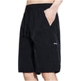 thumbnail image 2 of Puntoco Pantalones Cortos Cargo Ligeros Y Transpirables Para La Playa Al Aire Libre, Informales, Diarios, Para Hombre, Negro Xxxl, 2 of 5
