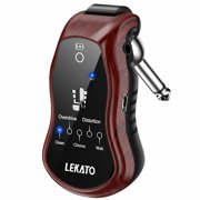 LEKATO Guitar Headphone Amplifier Micro Headphone Amplifier Bass Guitar Headphone Amplifier Rechargeable Mini Guitar Practice Amp with Bluetooth Receiver Clean Chorus Overdrive Distortion and Wah