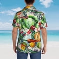 thumbnail image 3 of Lsque Vegan1 pattern Hawaiian Shirt for Men, Unisex Summer Beach Casual Short Sleeve Button Down Shirts-Medium, 3 of 9