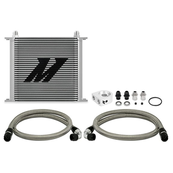 Mishimoto Universal Oil Cooler Kit, 34-Row, Silver
