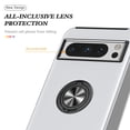 thumbnail image 6 of JTCASES for Googl Pixel 8 Pro Case, Car Mount Bracket 2-layer Hybird Shockproof PC TPU Anti-fall Slim Fit Lightweight Magnetic Cover for Googl Pixel 8 Pro - Silver, 6 of 7