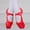 Red, variant on HAOTAGS Dance Shoes for Girls, Yoga Practice with Elastic Band Round Toe Little Kids Big Kids Shoes Pink 3 T