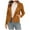 Brown, variant on Jackets for Women Suede Moto Jacket Solid Leather Zipper Lapel Cropped Bomber Biker Outwears Jacket