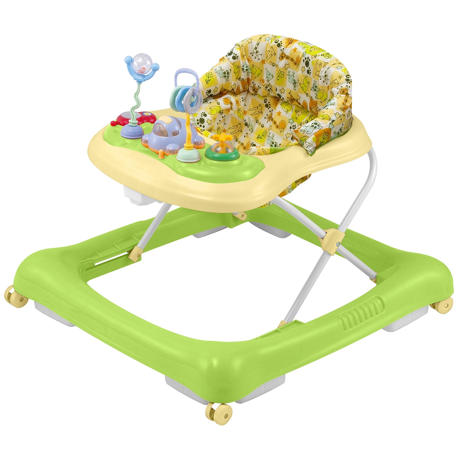 Big Oshi 2 in 1 Baby Musical Walker & Activity Center on Wheels Green