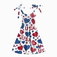 thumbnail image 5 of TOWED22 Girls July 4th Dress Red White Blue Star Toddler Patriotic Outfit American Flag Sundress(Brick Red,4-5 Y), 5 of 5
