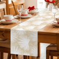 thumbnail image 5 of Table Runners 120 Inches Long Dress Scarves, Cream Palm Leaves Coastal Farmhouse Coffee/Dining/Kitchen Table Decor Table Runner for Living Room, Summer Tropical Botanical Boho 13x120 Inch, 5 of 9
