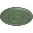 thumbnail image 3 of Ekena Millwork 16 1/8"OD x 3/4"P Tyrone Ceiling Medallion (Fits Canopies up to 6 3/4"), Hand-Painted Athenian Green, 3 of 6