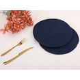 thumbnail image 4 of REGALWOVEN Farmhouse Placemats Set of 4 Cotton Rope Round Placemats for Dining Table Decor Indoor Outdoor Navy Blue 12*12in, 4 of 7