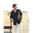 thumbnail image 2 of Coshow Men's Short Sleeeve Shirts Casual Button Down Linen Textured Shirt Summer Beach Shirts, 2 of 6