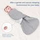 thumbnail image 5 of Saco de dormir para bebé ZIGJOY Swaddle 1.0 TOG 100% algodón gris, 5 of 5