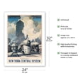 thumbnail image 2 of La Salle Street Station Chicago - New York Central System - Vintage Railroad Travel Poster by Leslie Darrell Ragan c.1945 - Bamboo Fine Art 290gsm Paper Print (Unframed) 24x32in, 2 of 4