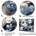thumbnail image 3 of Designart "Innocent White And Blue Daisy Flowerets" Daisies Floater Framed Canvas Art Print, 3 of 5