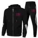 thumbnail image 3 of Chándales para hombre, sudaderas con capucha y pantalones con cremallera, conjunto de marca deportiva, ropa deportiva para hombre, Sudadera con capucha inclinada estampada de marca de lujo Triple para, 3 of 5